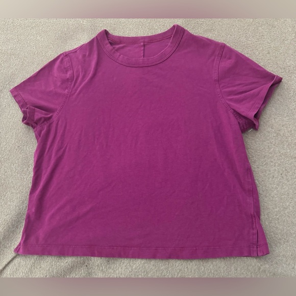 lululemon athletica Tops - Lululemon All Yours Cropped T-Shirt Purple Size 4